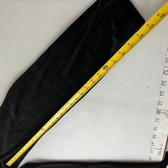 Talbots Black Velour Pull on Pants Stretch Leggings Women Size Medium NEW - Picture 5 of 10